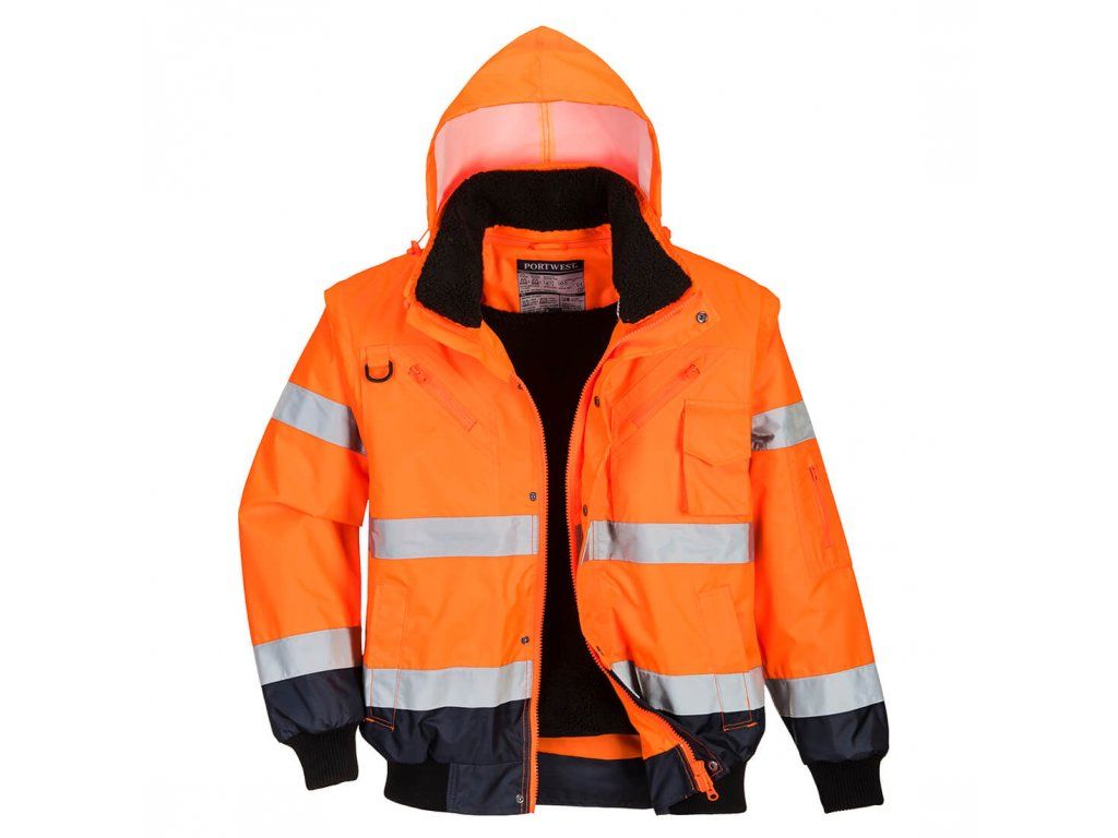 Bunda Portwest Hi-Vis C465, víceúčelová, oranžová/modrá