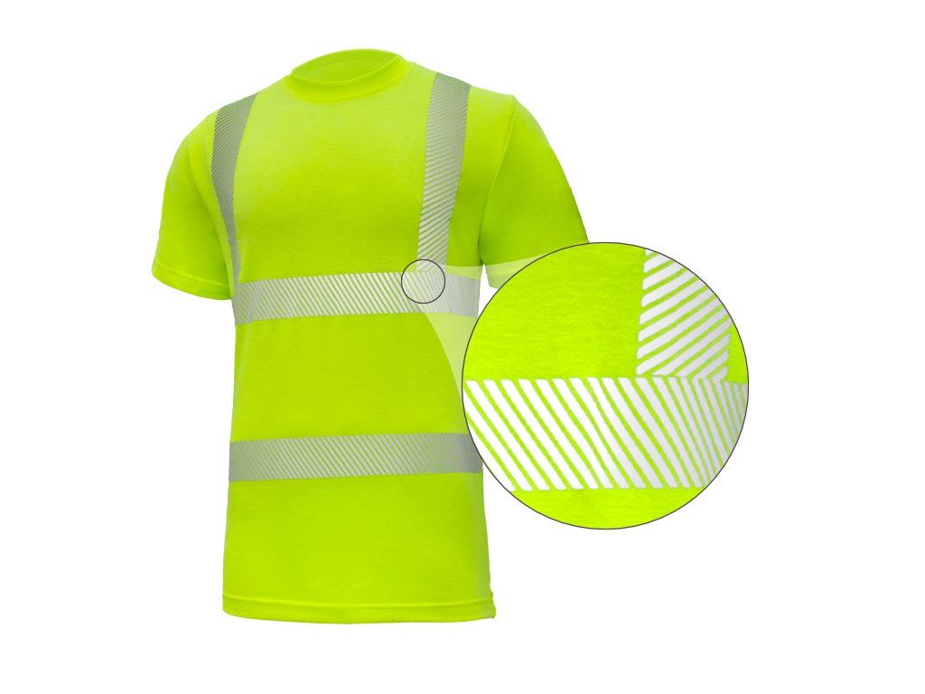 T REF reflexní triko žluté, segmentové pruhy